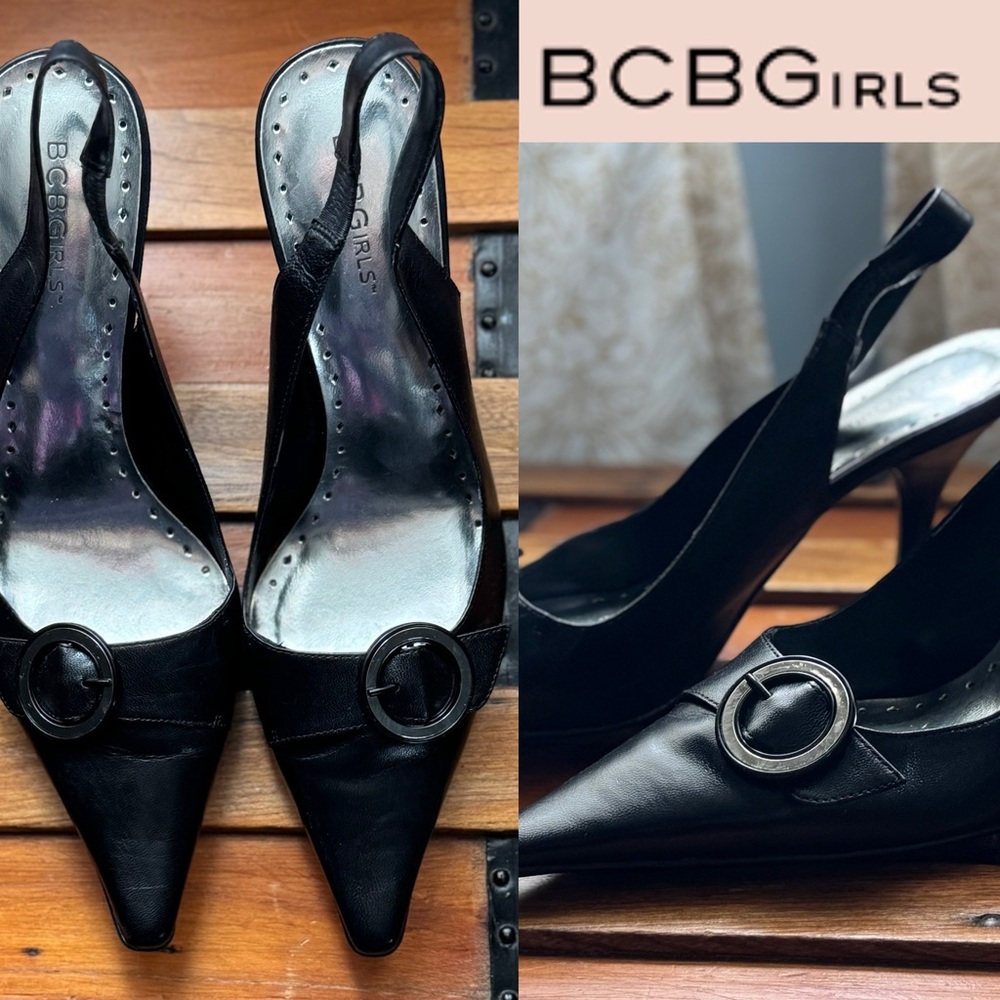 BCBGirls Black Pointed Toe Heels